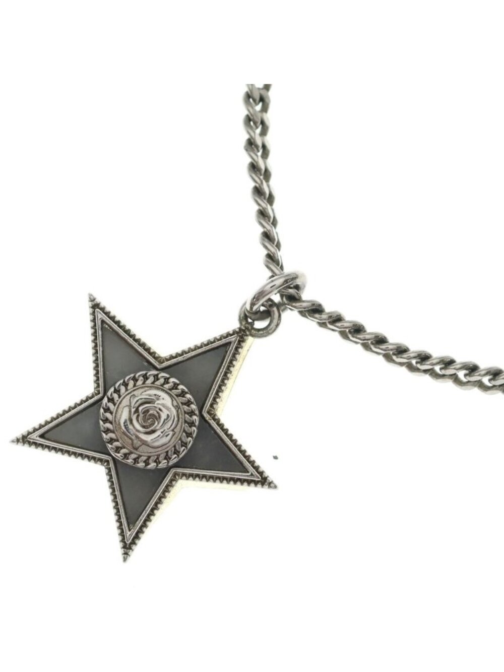 Dior Star Necklace Silver Metal